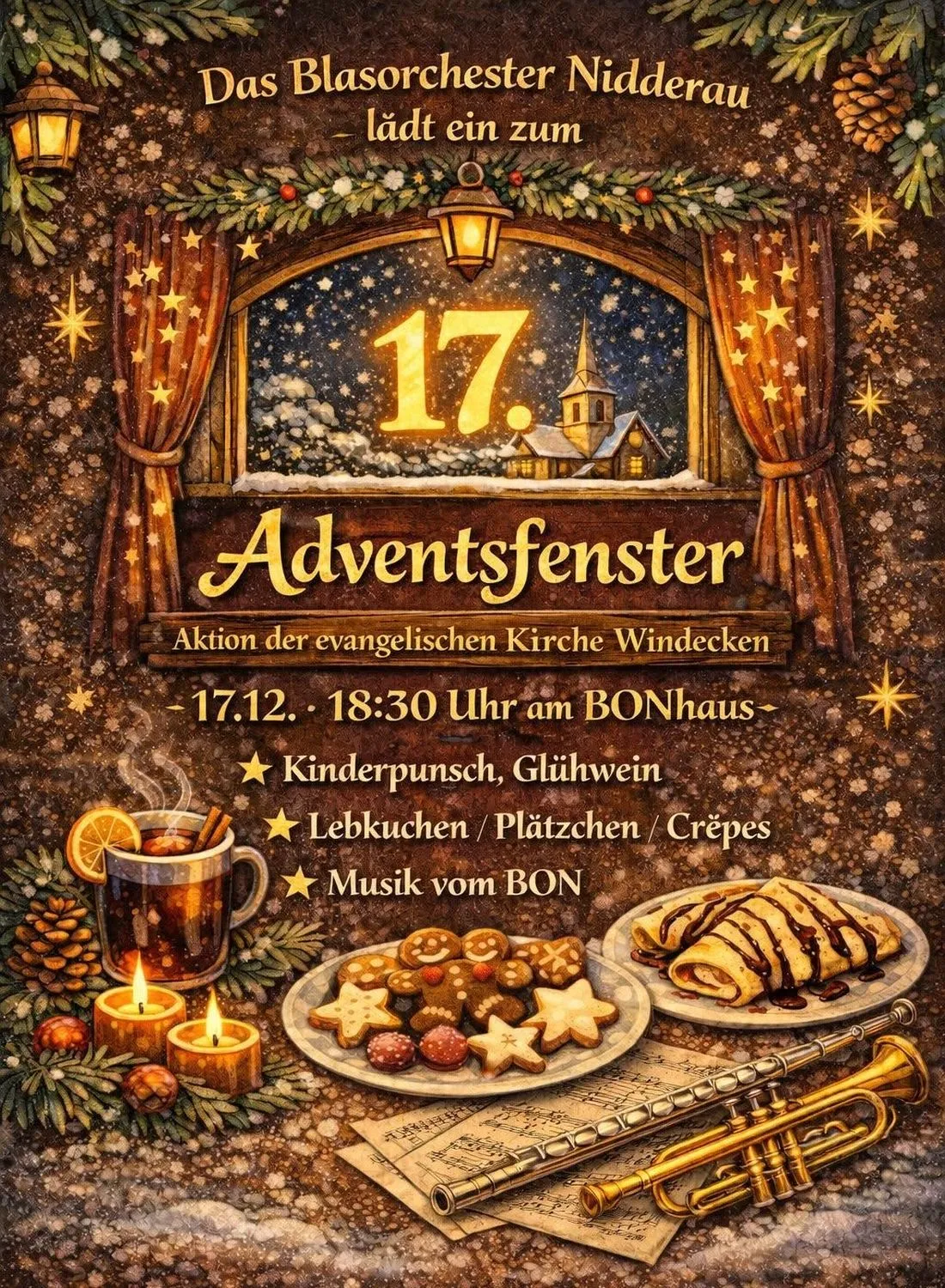 Adventsfenster beim BON