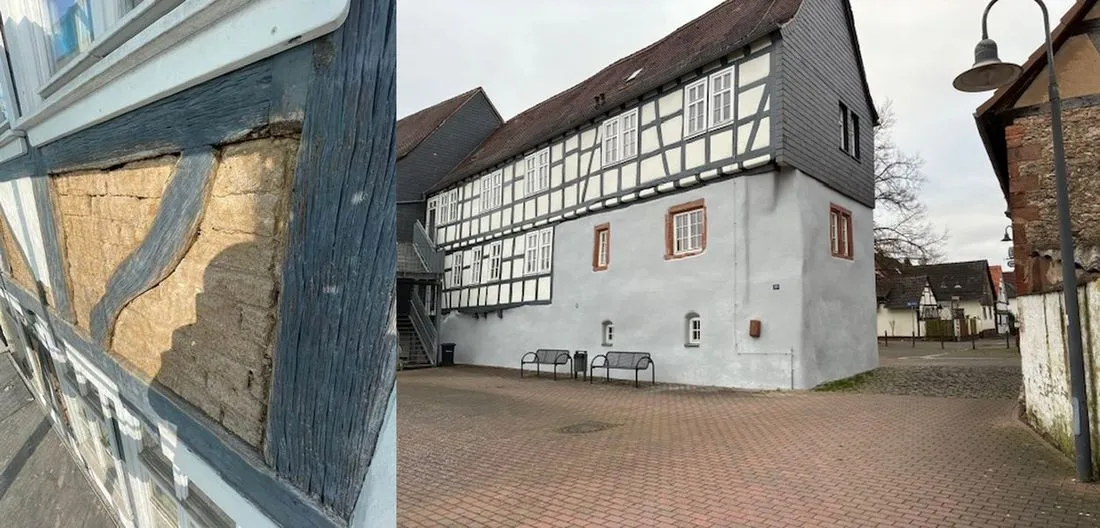 Liegenschaft „Schlösschen“: Nordseite der Fassade ertüchtigt