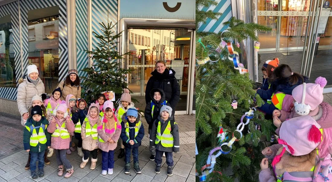 Kita-Kinder bringen Weihnachtszauber in die Innenstadt
