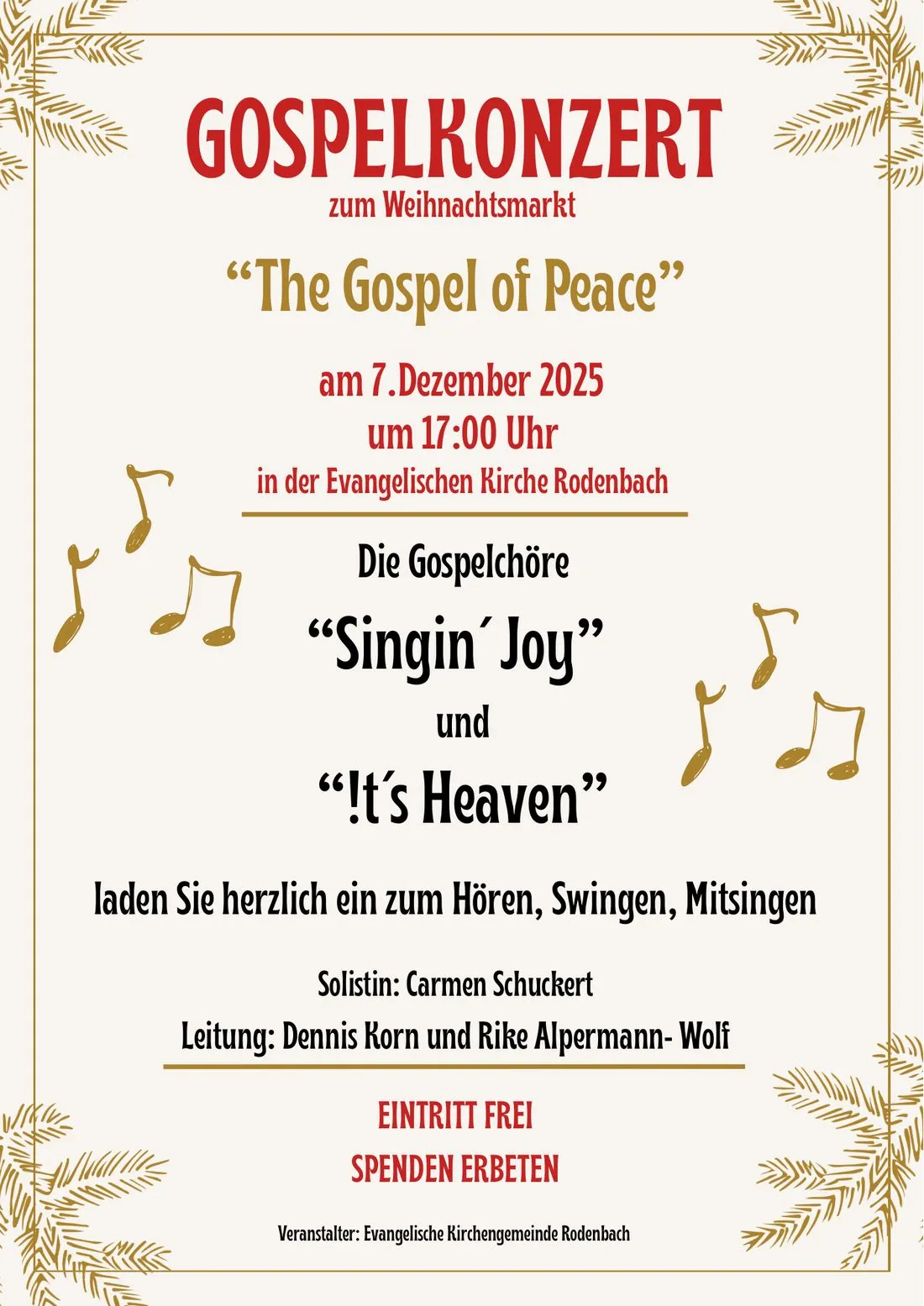 Gospelkonzert in der Evangelischen Kirche