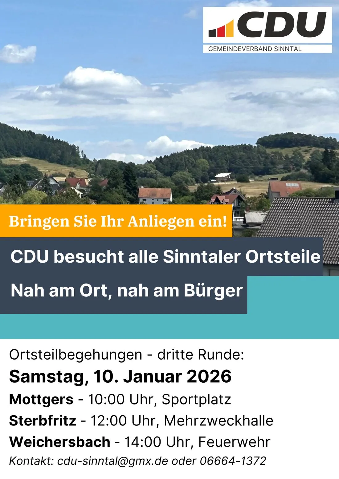 CDU besucht Sinntaler Ortsteile