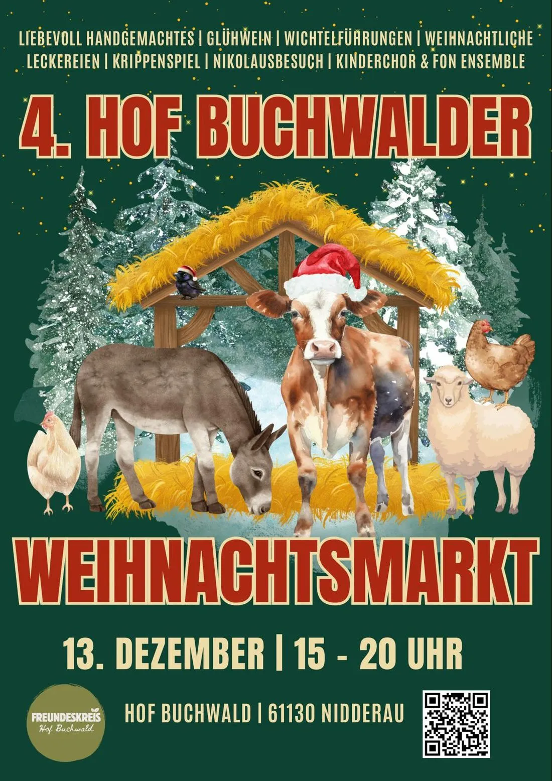 Weihnachtsmarkt auf Hof Buchwald am 13. Dezember