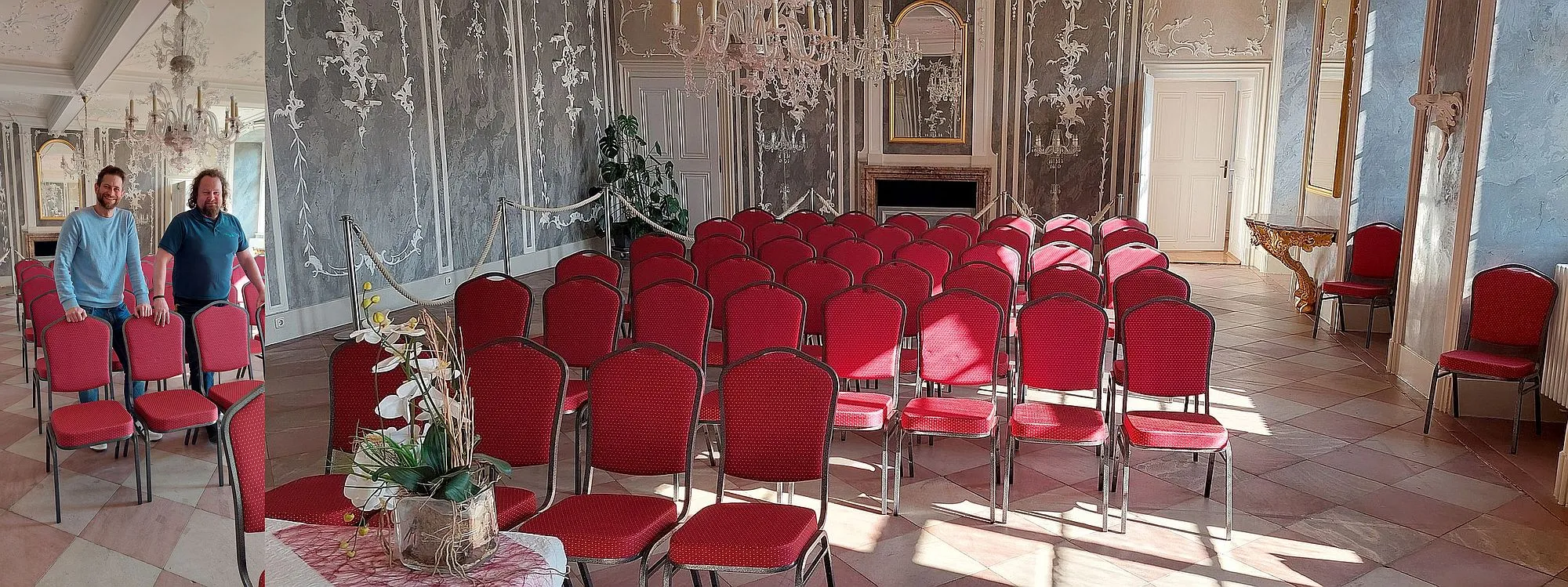 Neue Stühle für den Stucksaal im Schloss