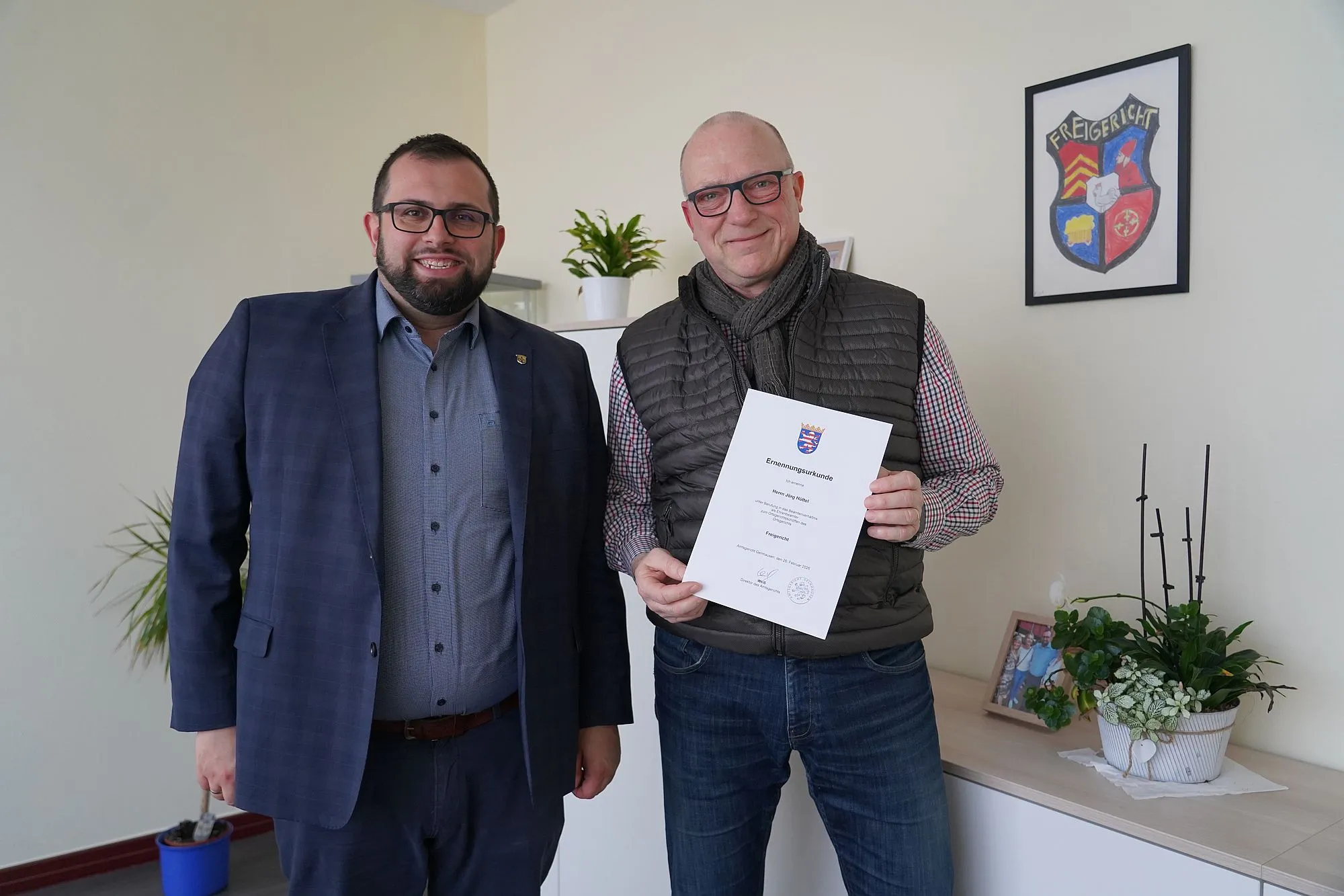 Jörg Hüttel neuer zweiter stellvertretender Ortsgerichtsvorsteher