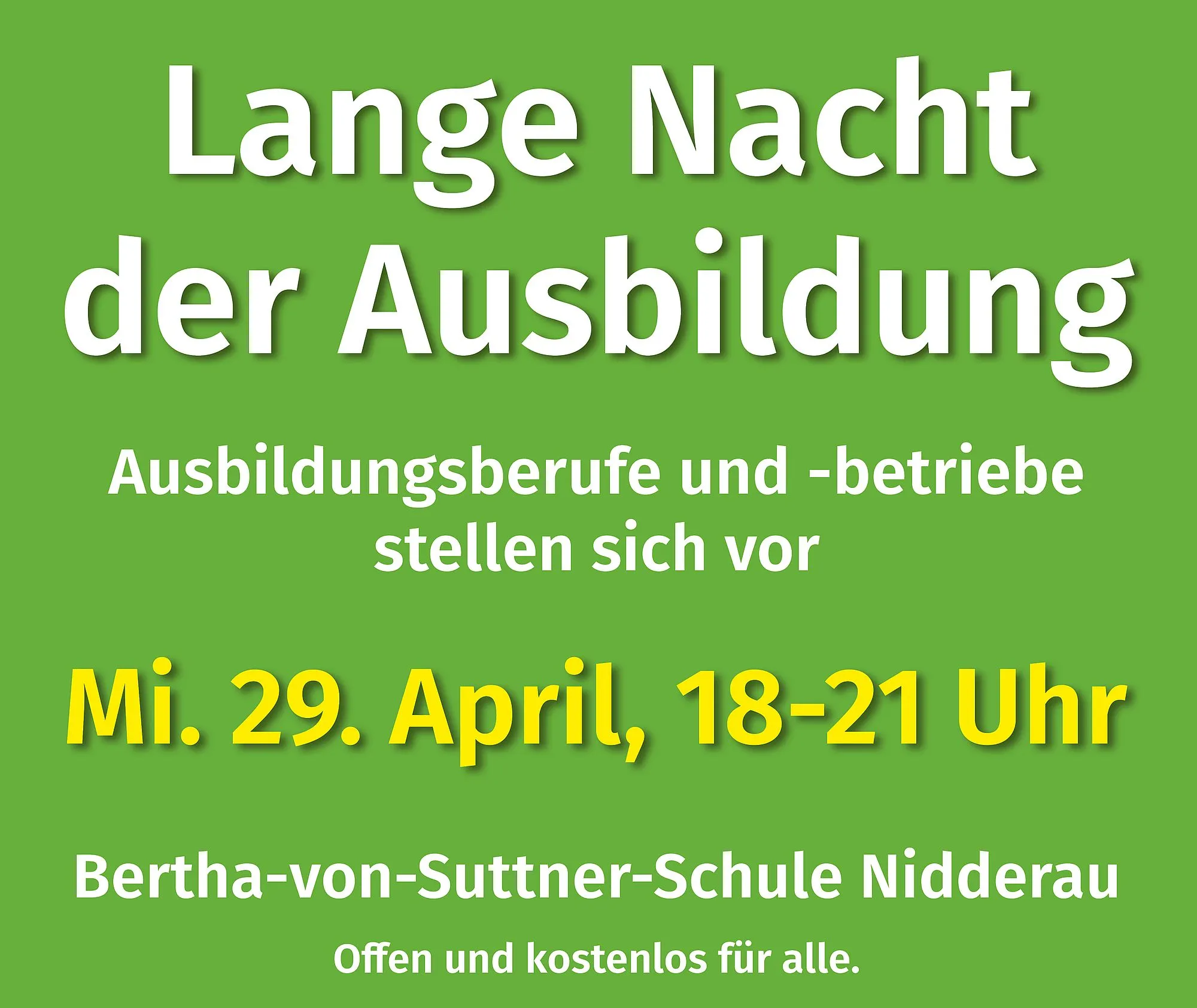 Lange Nacht der Ausbildung 2.0 in Nidderau