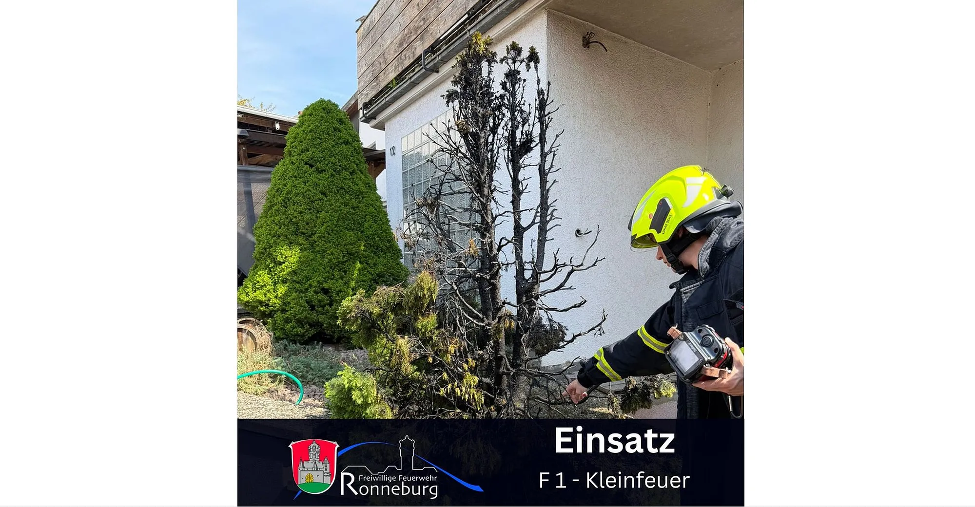 Ronneburg: Feuerwehreinsatz wegen brennendem Busch
