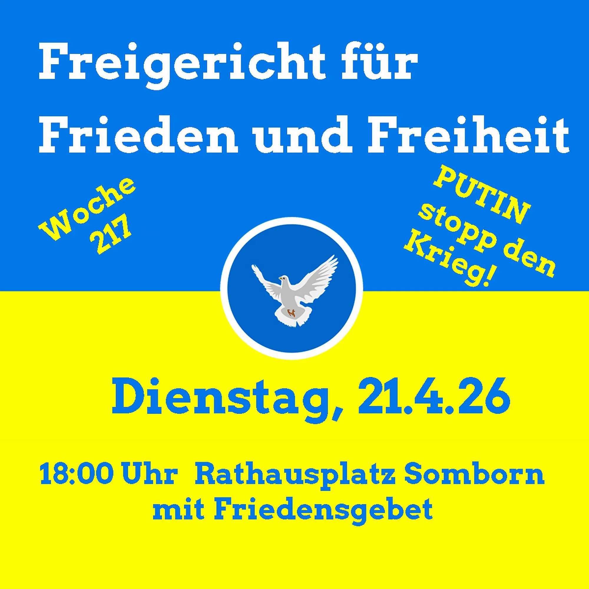 Ukraine-Mahnwache in der 217. Woche