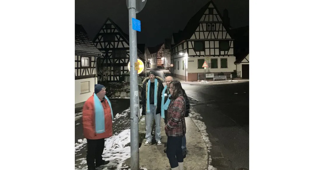 CDU-Ortsbeiratsteam prüft Beleuchtung bei Nacht