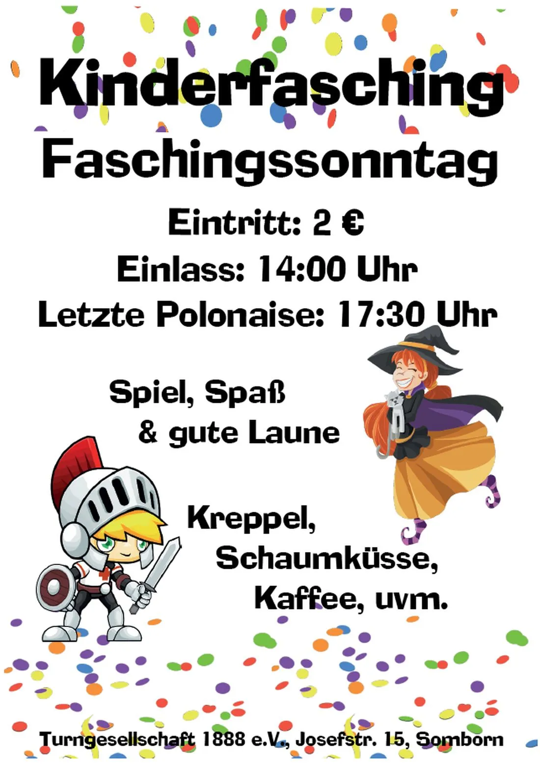Kinderfasching bei der TGS Somborn