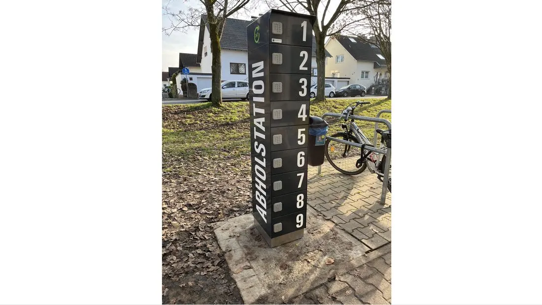 Medienabholstation an der Stadtbücherei