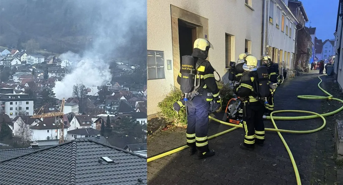 Bad Orb: Wohnung brennt in Altstadt, Feuerwehr rettet Bewohner