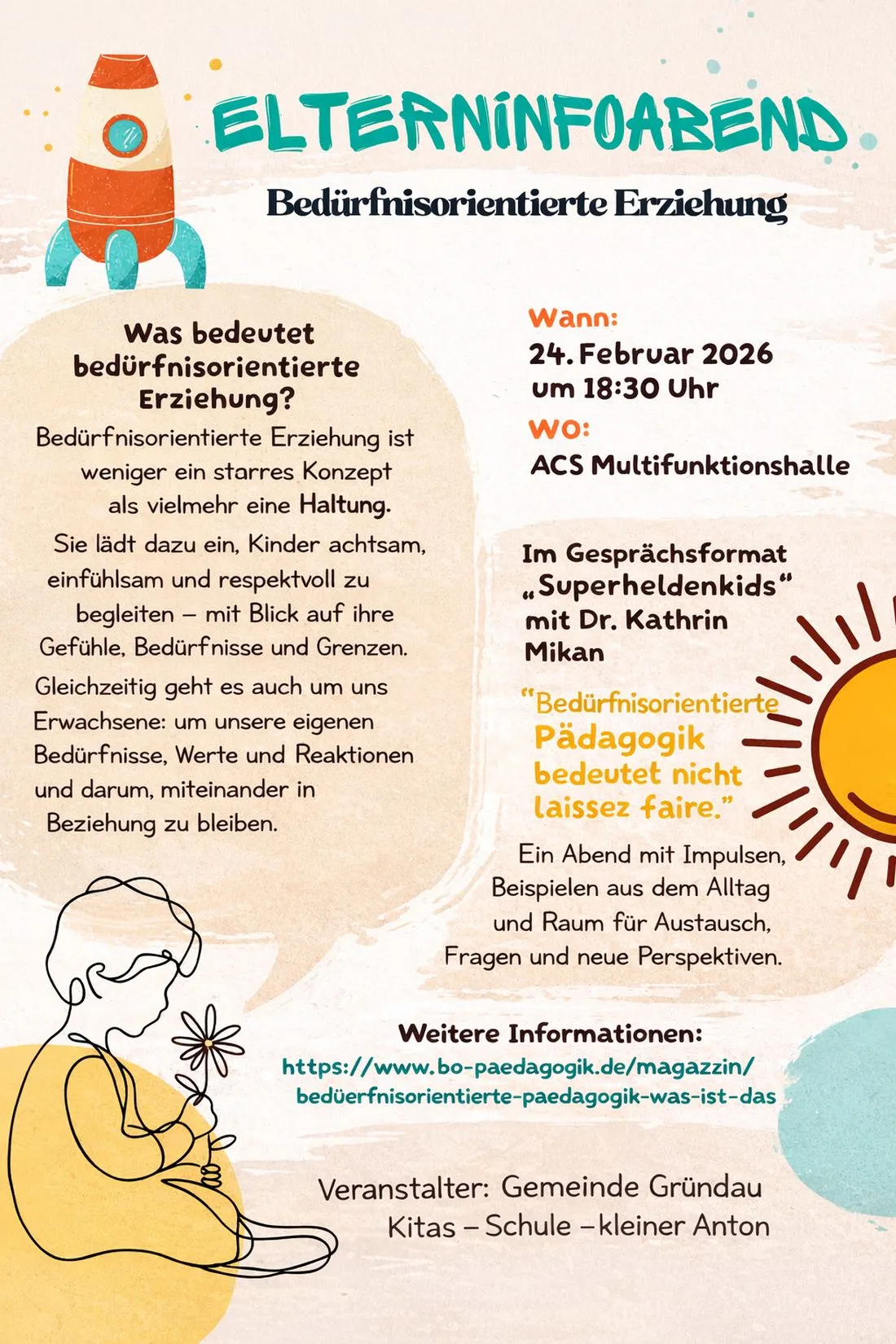 Elternabend zur bedürfnisorientierten Erziehung