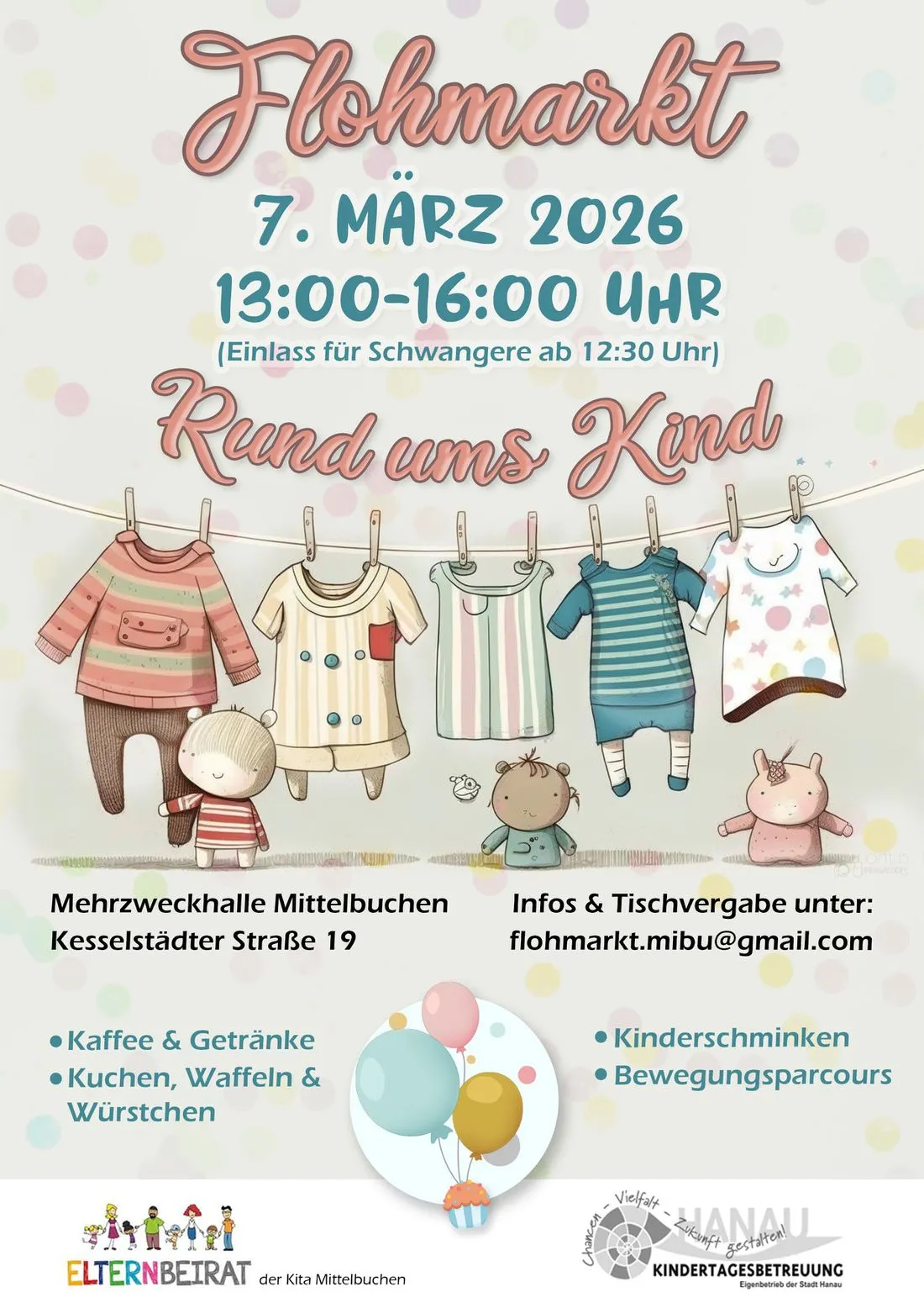 Anmelden für Flohmarkt des Kindergartens Mittelbuchen