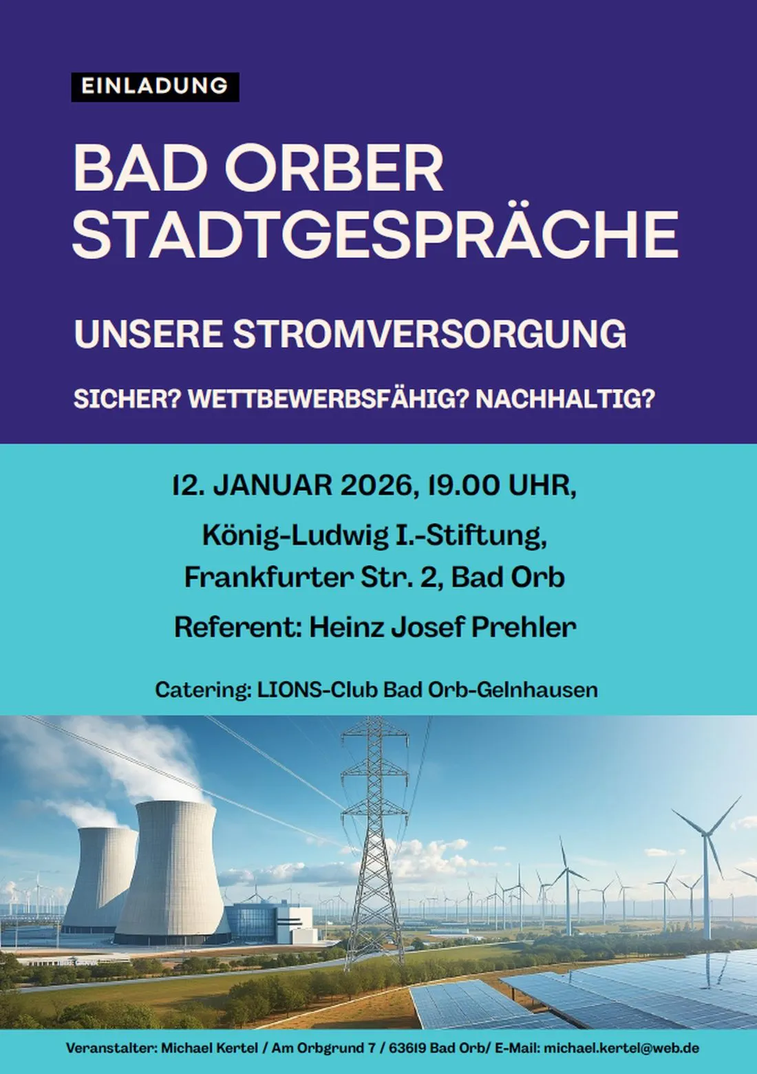 Vortrag „Unsere Stromversorgung: Sicher? Wettbewerbsfähig? Nachhaltig?“