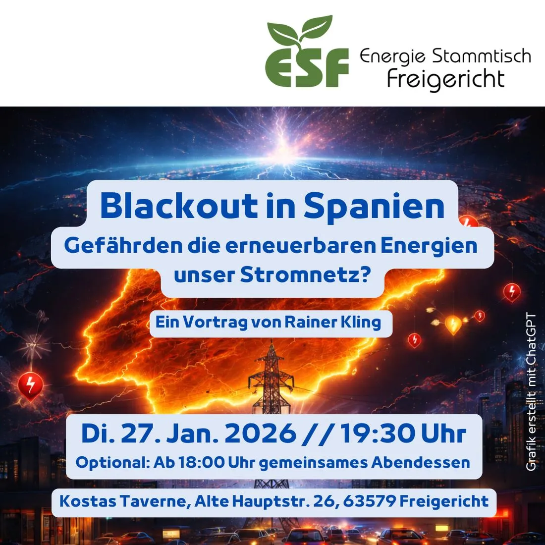 Vortrag: Hintergründe eines folgenschweren Stromausfalls