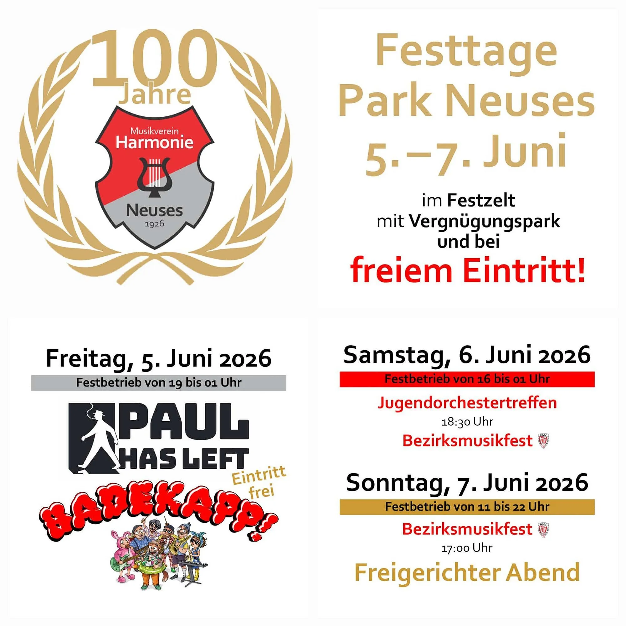 Musikverein Harmonie Neuses: „Freigericht rockt“ und Bezirksmusikfest zum Jubiläum