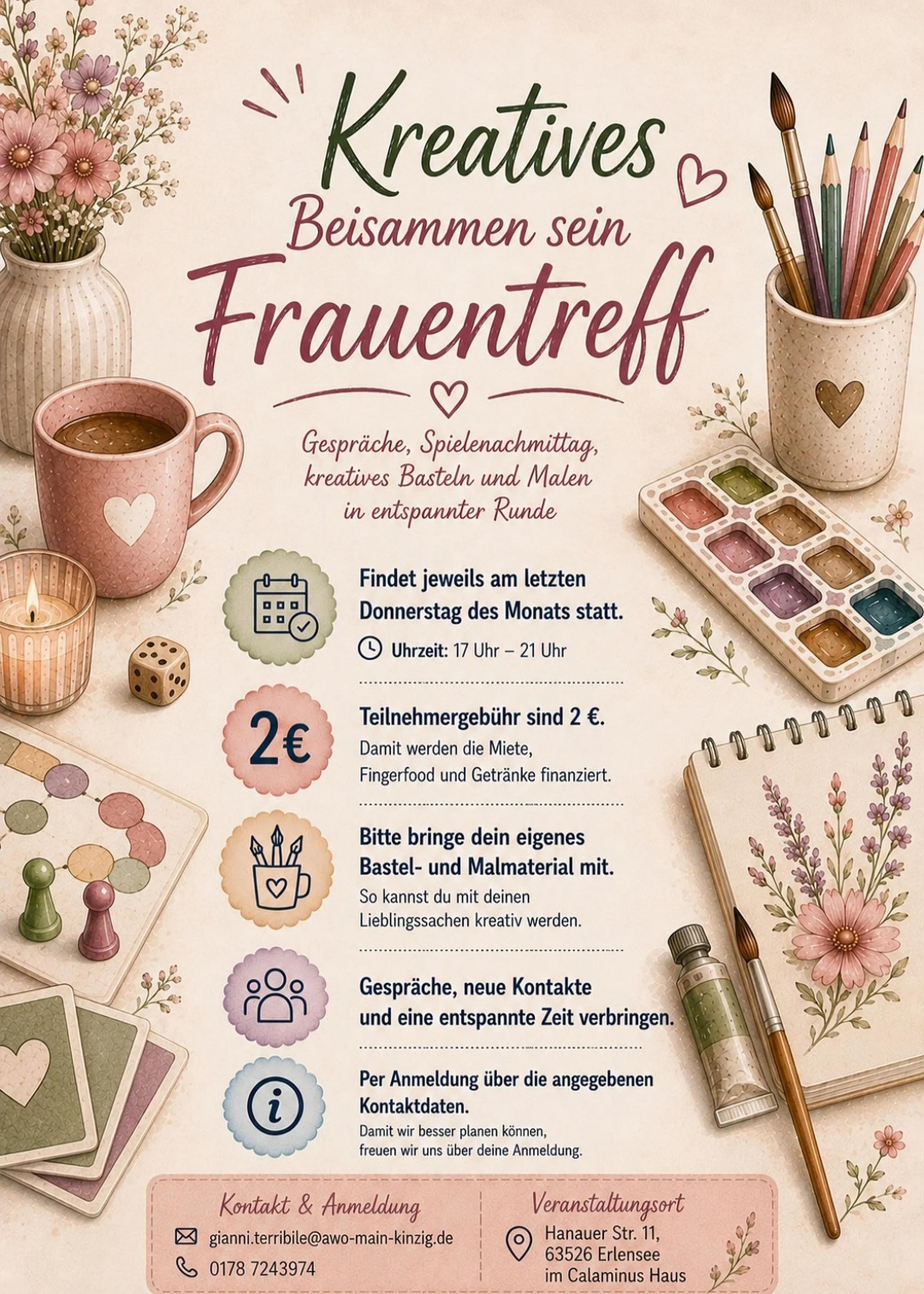 Kreatives Beisammensein beim Frauentreff im Calaminus-Haus