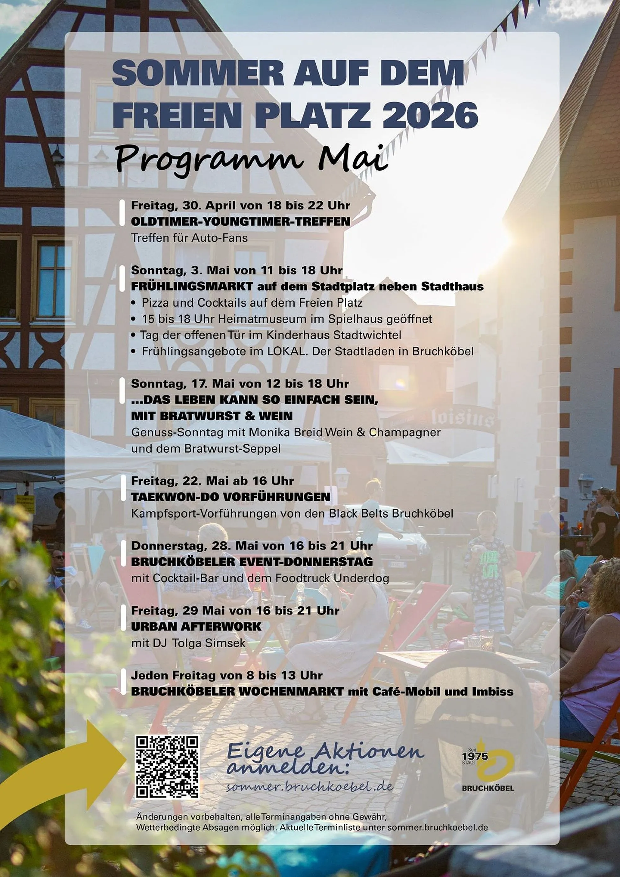Sommer auf dem Freien Platz im Juni