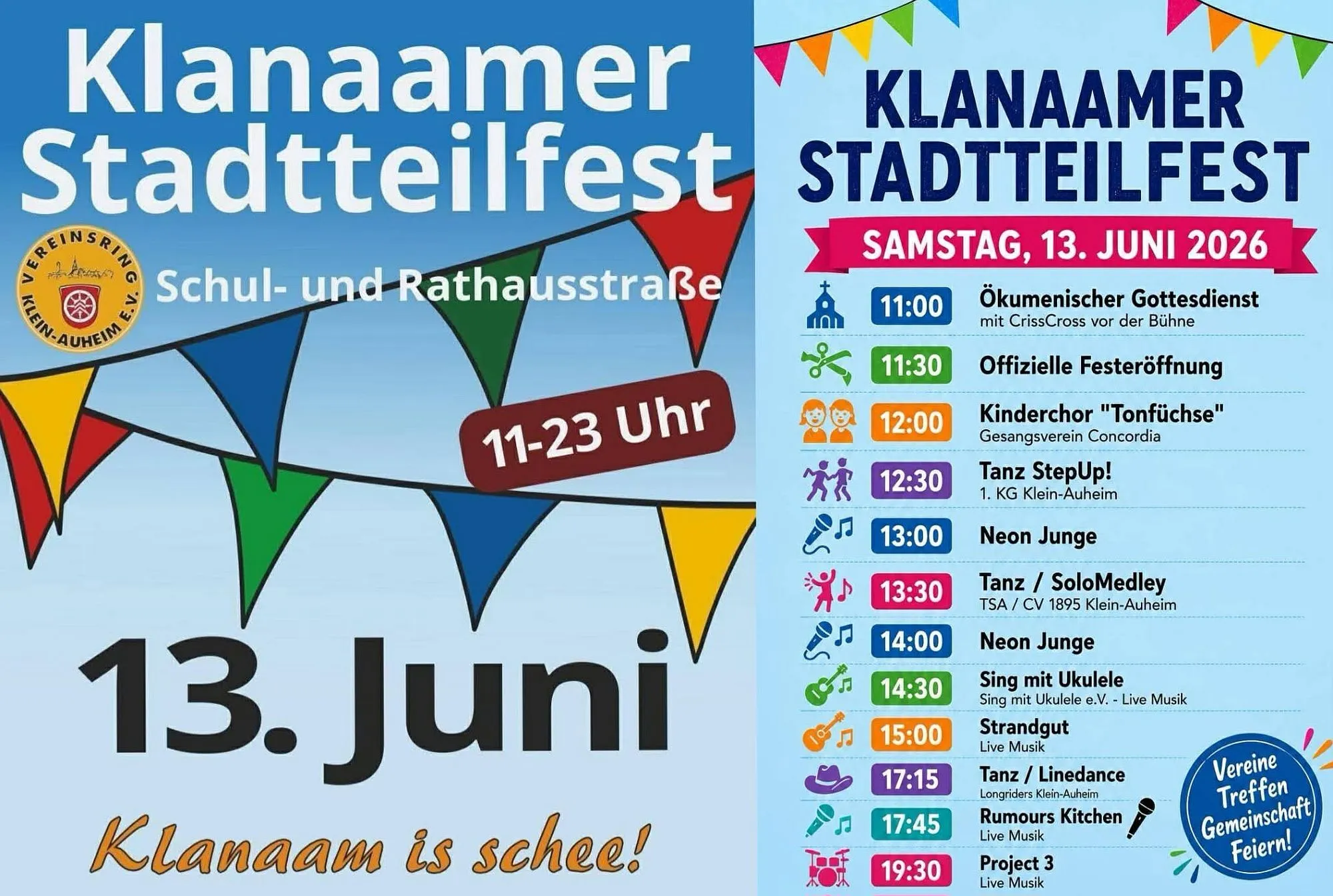 12. Klanaamer Stadtteilfest am 13. Juni