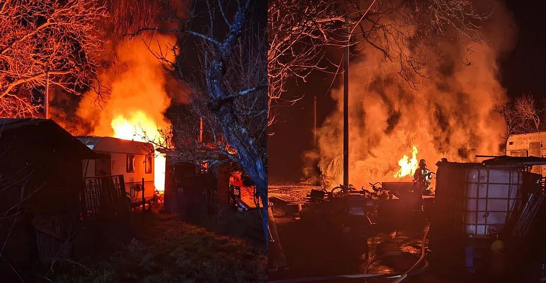 Hanau: Ein Verletzter bei Gartenhüttenbrand in Steinheim