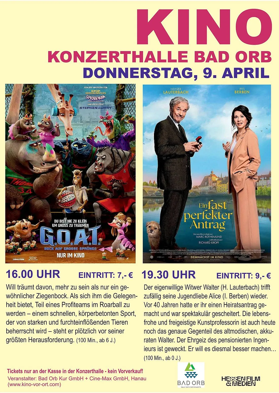 Kinotag: Von tierischen Basketballstars bis zu alten Liebesgeschichten