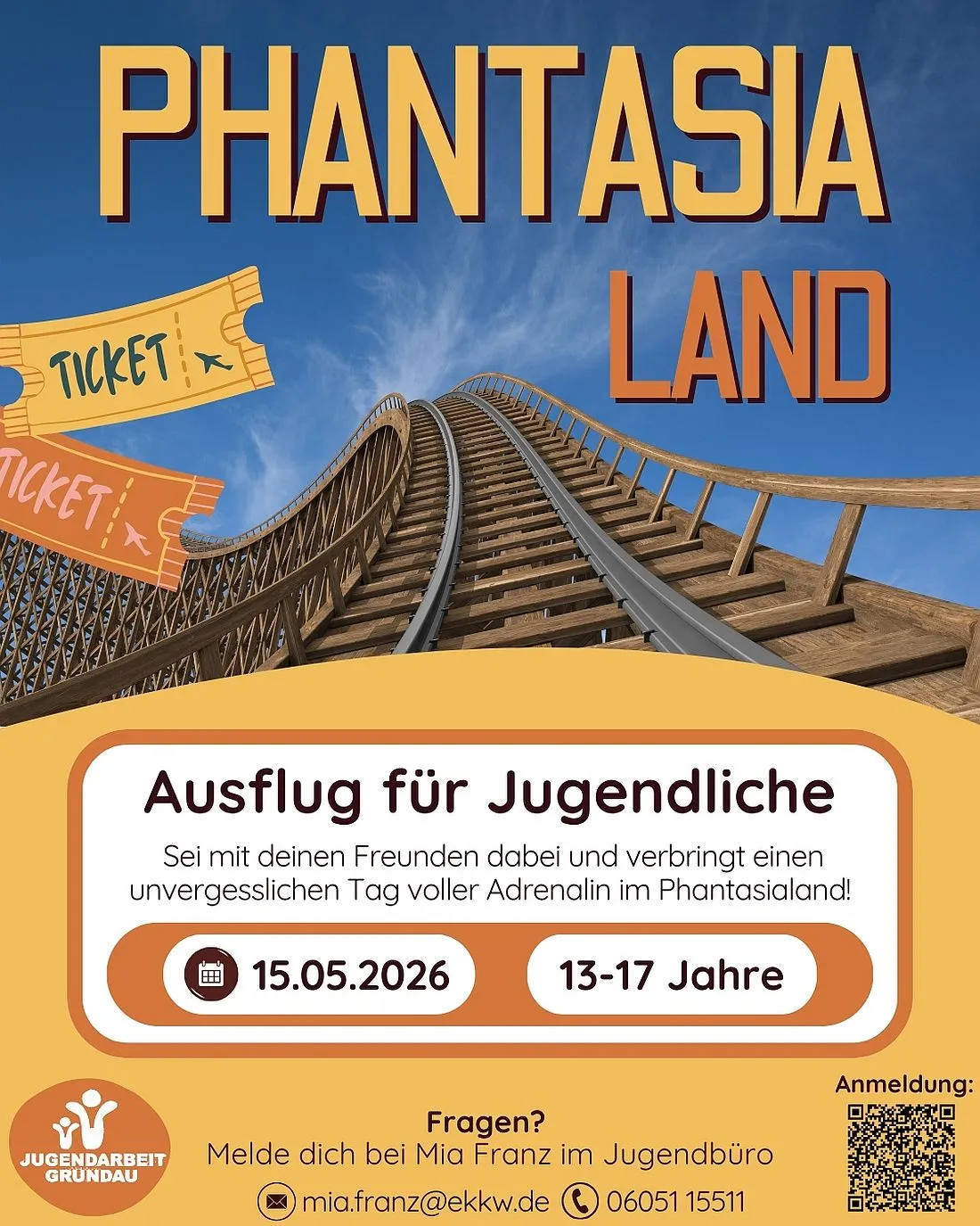 Jugendarbeit: Ausflug ins Phantasialand