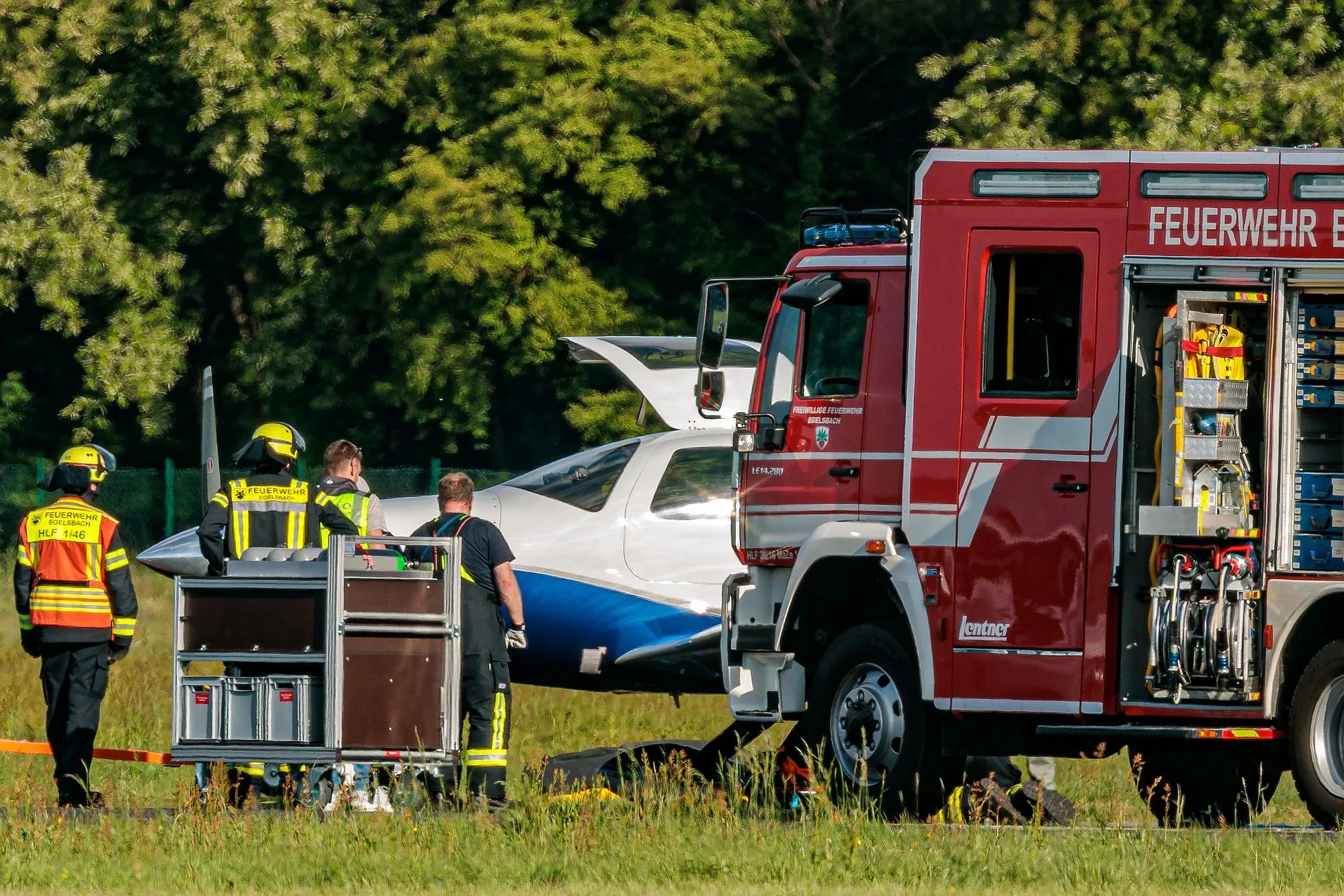 Egelsbach: Kleinflugzeug von Landebahn abgekommen