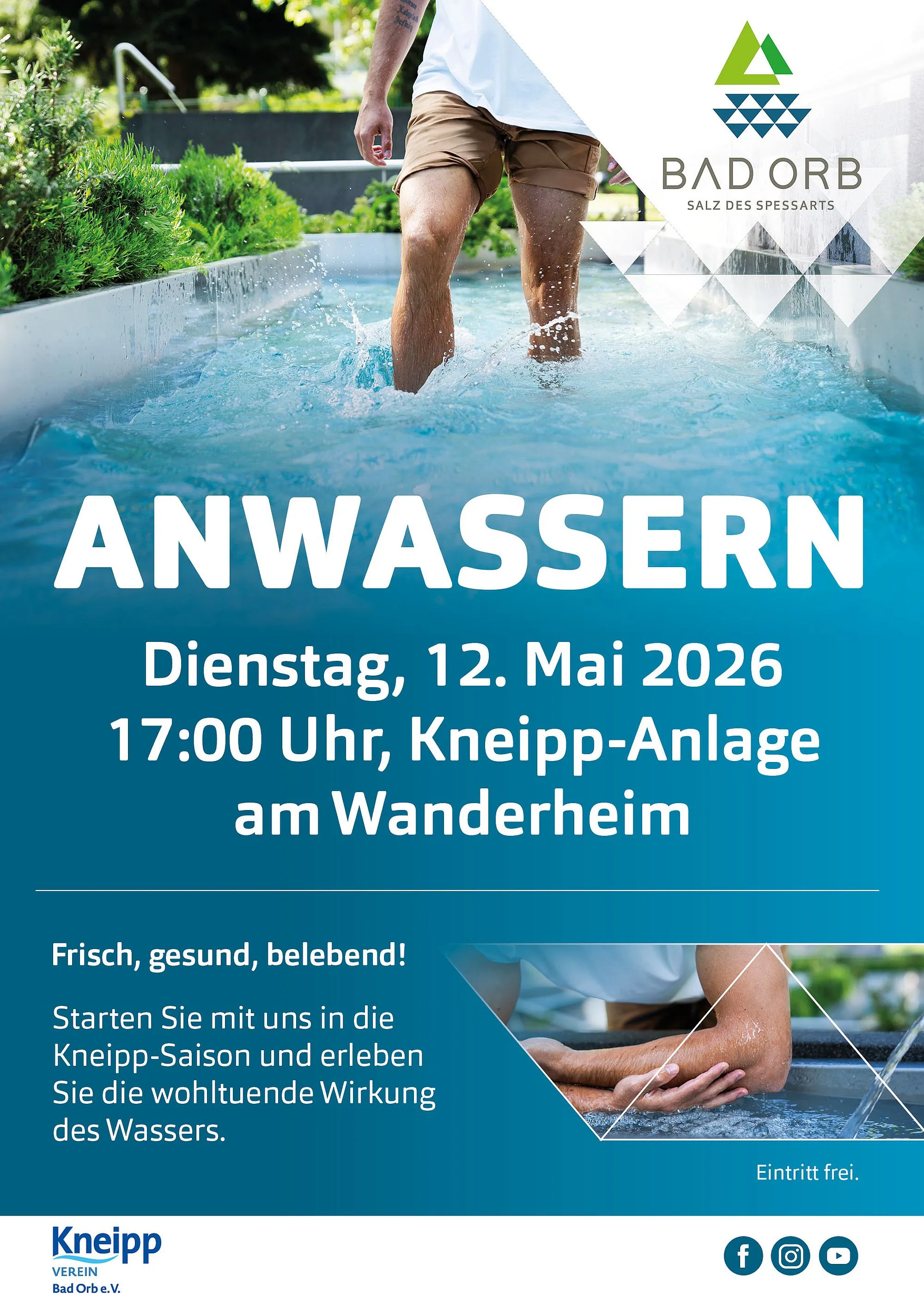 Anwassern 2026 in Bad Orb: Start in Kneipp-Saison am Wanderheim