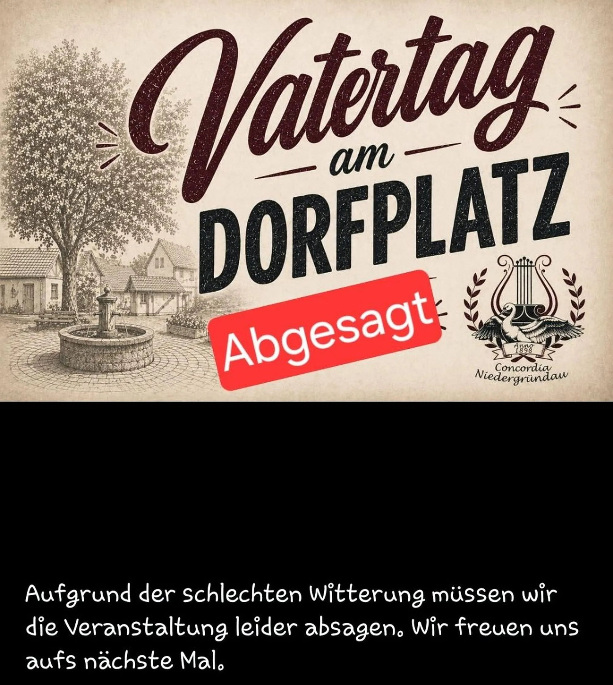 Gesangverein Concordia Niedergründau: Vatertagsgrillen abgesagt