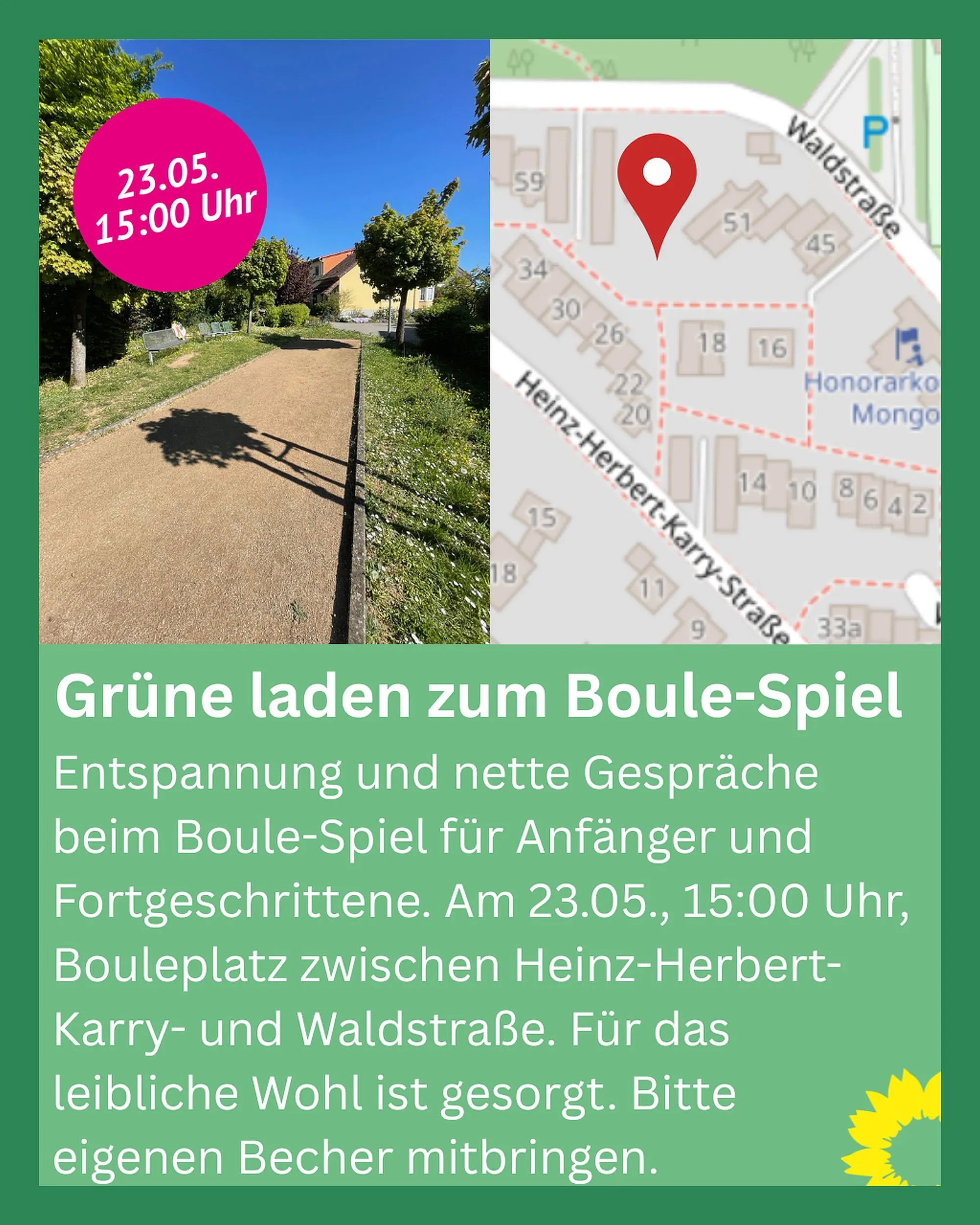 Einladung zum Boulespiel