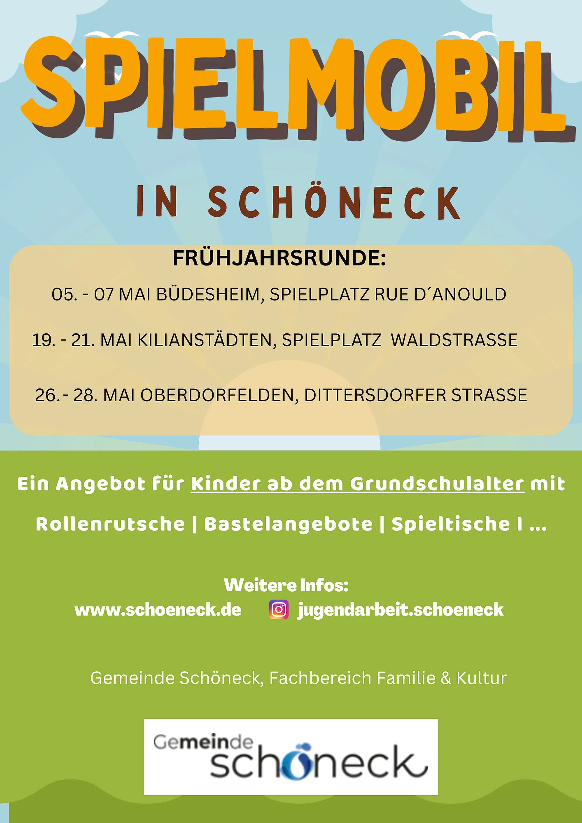 Spielmobil startet Tour durch die Ortsteile