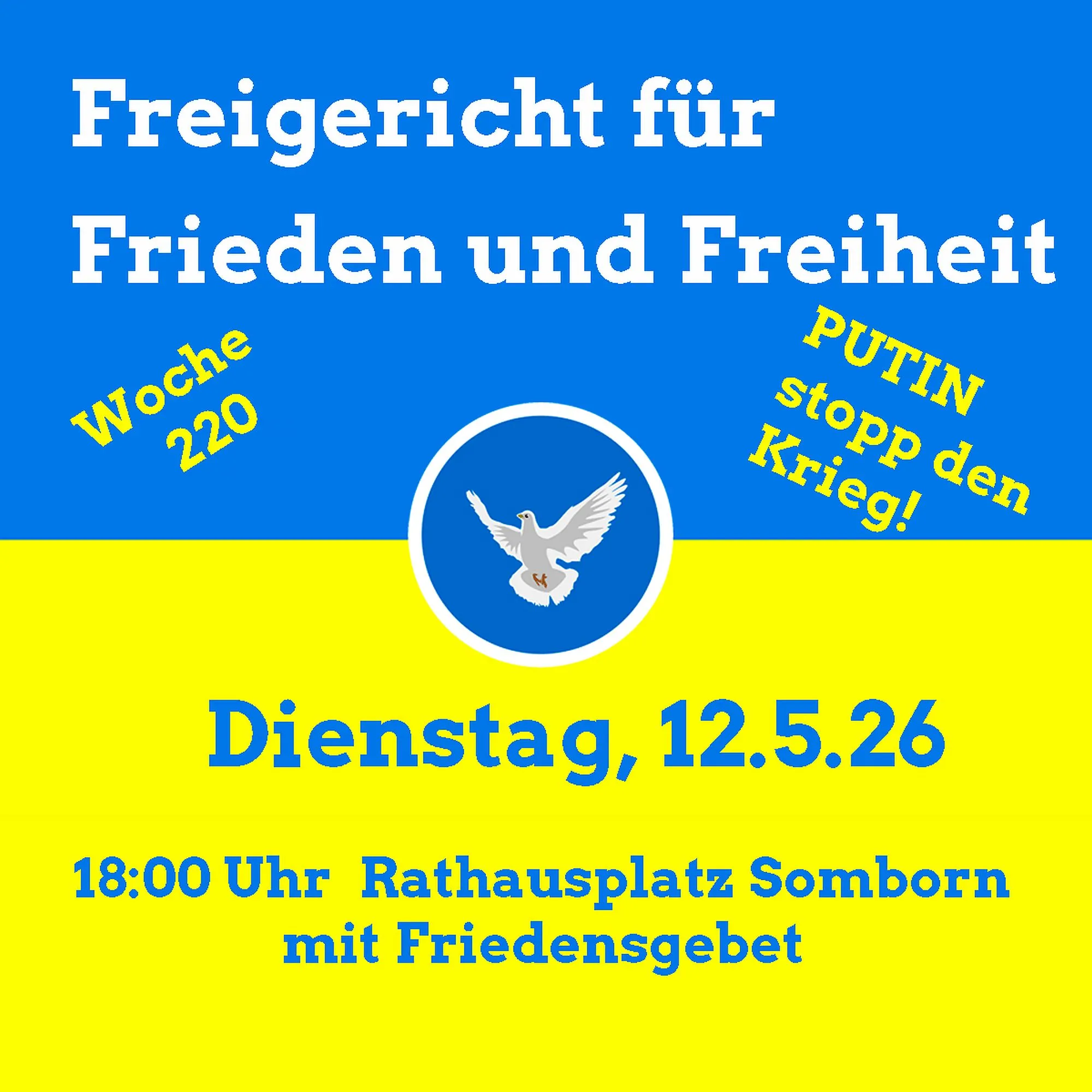 Ukraine-Mahnwache in der 220. Woche
