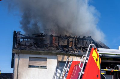 Dachstuhlbrand in Mühlheim am Main