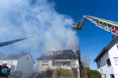 Dachstuhlbrand in Mühlheim am Main