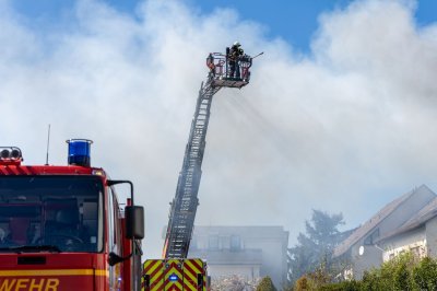 Dachstuhlbrand in Mühlheim am Main