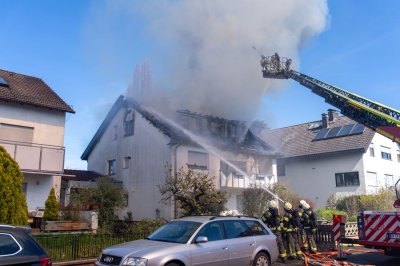 Dachstuhlbrand in Mühlheim am Main