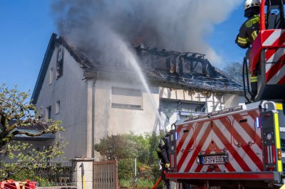 Dachstuhlbrand in Mühlheim am Main