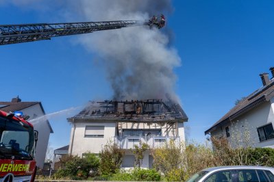 Dachstuhlbrand in Mühlheim am Main
