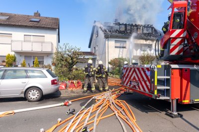 Dachstuhlbrand in Mühlheim am Main