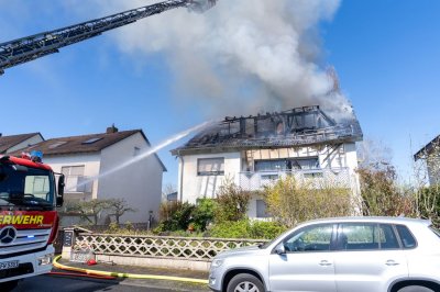 Dachstuhlbrand in Mühlheim am Main
