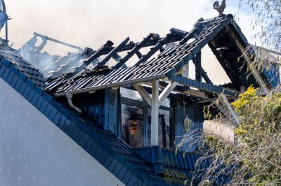 Dachstuhlbrand in Mühlheim am Main