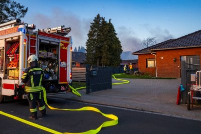 Dachstuhlbrand in Neuberg-Ravolzhausen