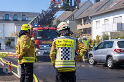 Dachstuhlbrand in Mühlheim am Main