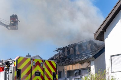 Dachstuhlbrand in Mühlheim am Main