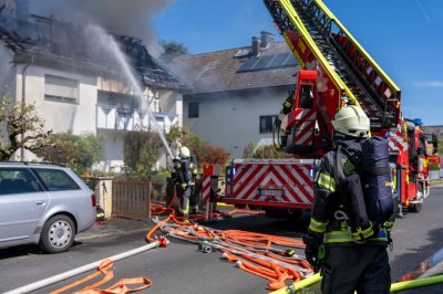 Dachstuhlbrand in Mühlheim am Main