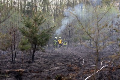 Waldbrand – Hubschrauber ortet Flammen aus der Luft