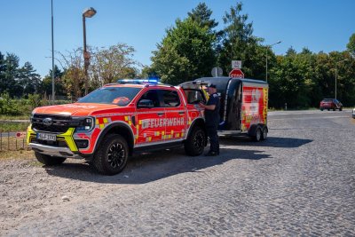 Größerer Waldbrand in Hanau-Großauheim